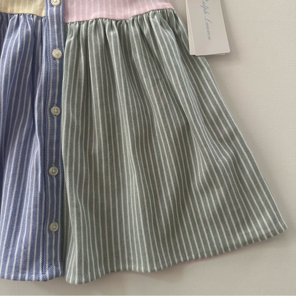 Ralph Lauren 18 Months Baby Girl Dress NWT Spring Summer Pink Blue Green Yellow - Picture 6 of 6